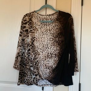 Animal print top.